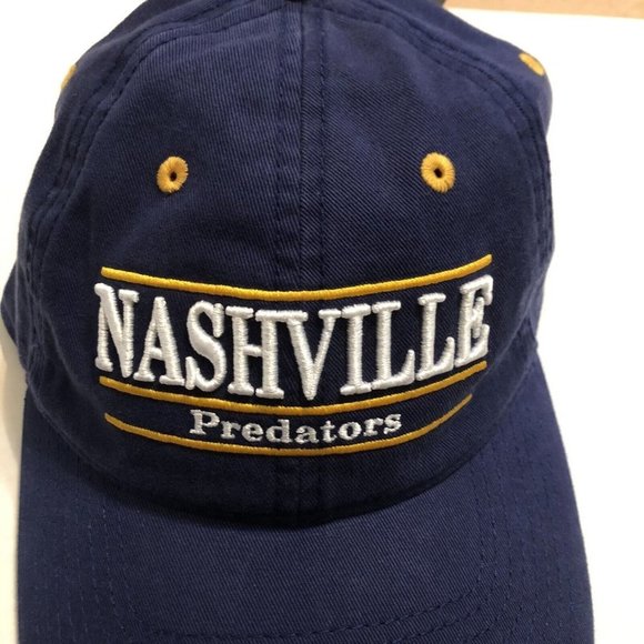 Nashville predators NHL adjustable baseball cap navy blue Embroidered NWT - Picture 2 of 8